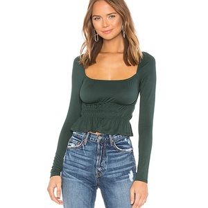 Superdown green crop top